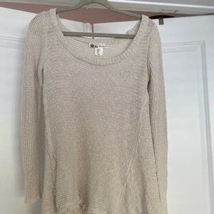 Women's oversized boho knit sweater. Size xs. Color: cream